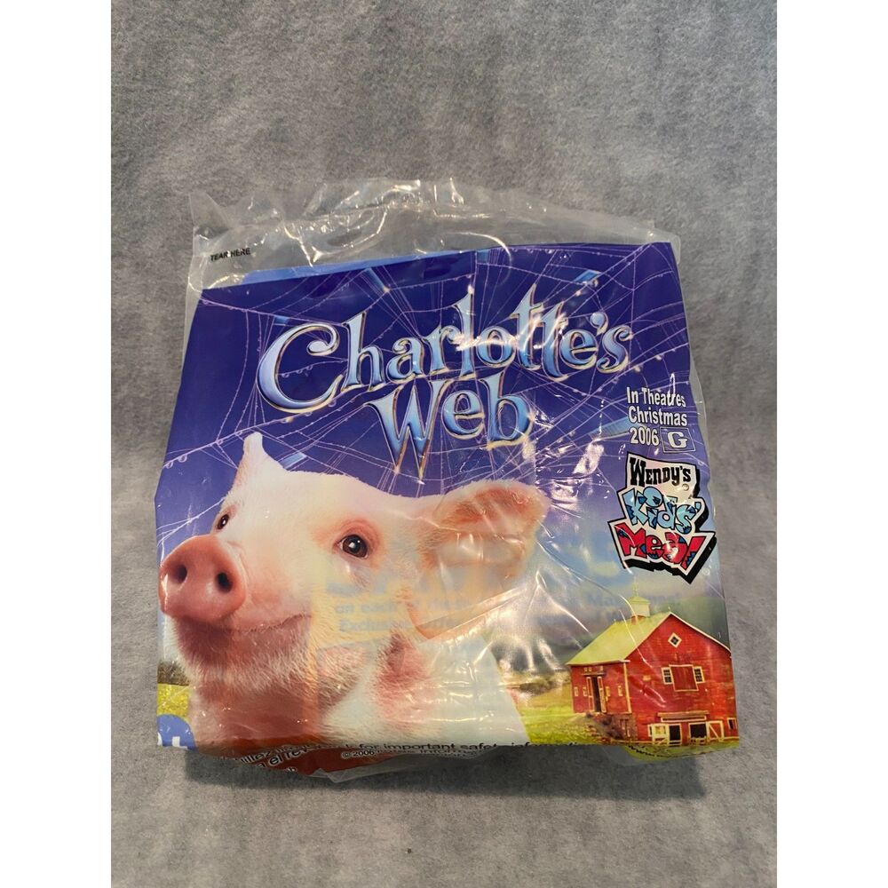 Charlotte's Web‎ Wendys Kids Meal Wilbur Pig Collector Figurine New
